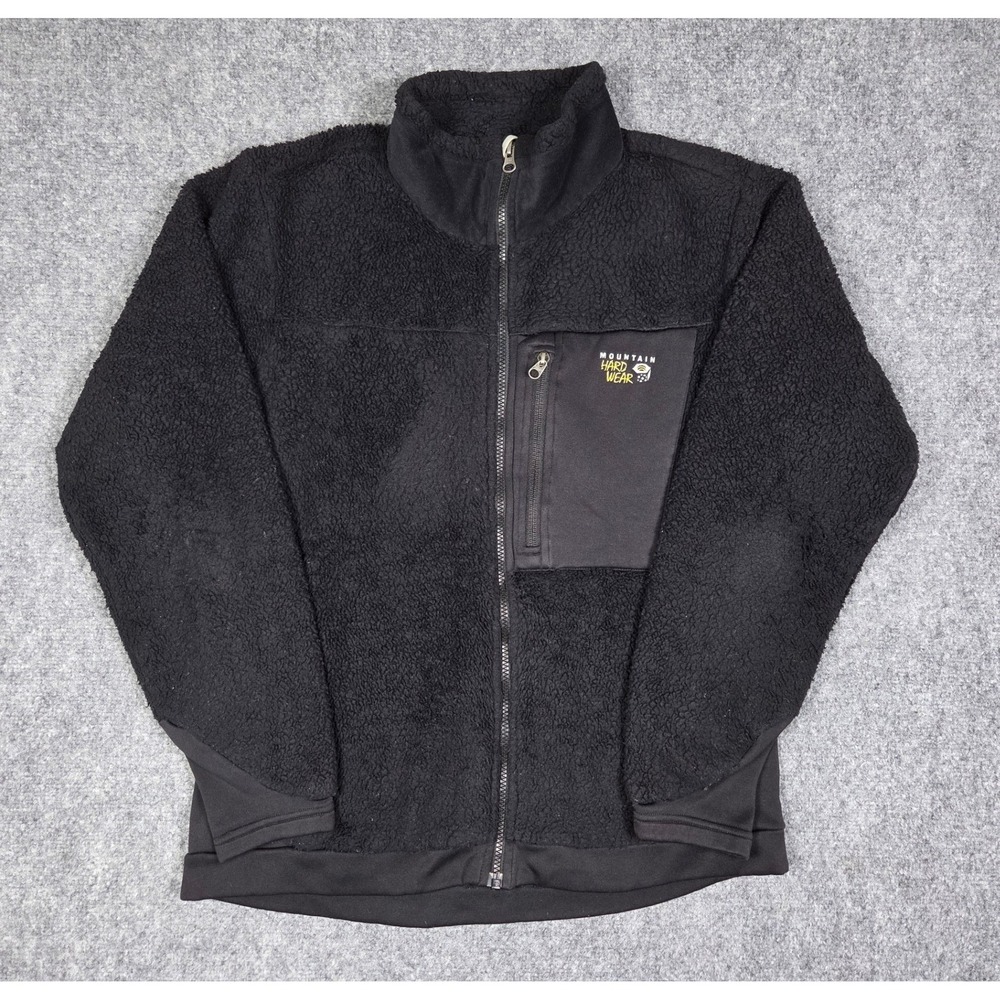 Mountain Hardwear Fleece Jacket Womens Large Black Full Zip Sherpa